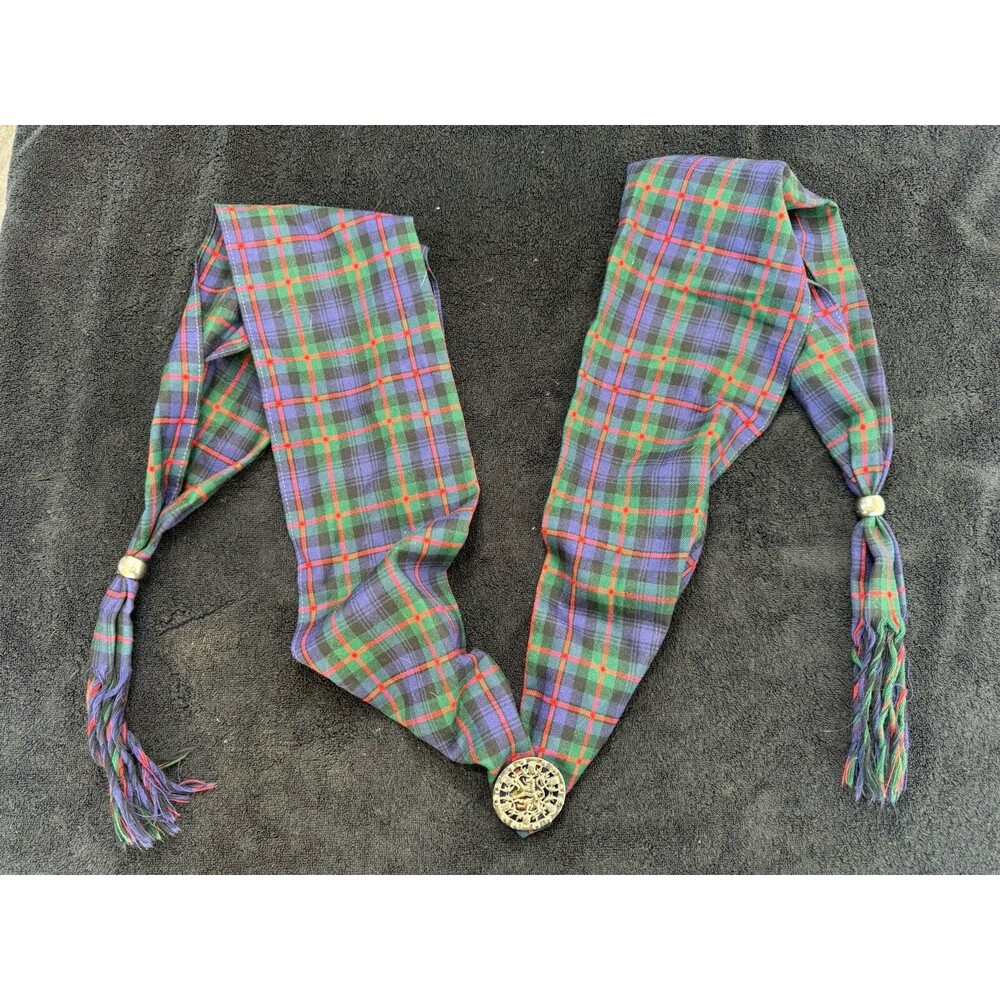 Kilt Sash Scarf Scotland With Scotland Lion Pin Vintage